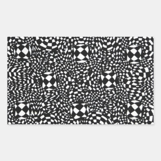 手書きのステッカー 長方形シール