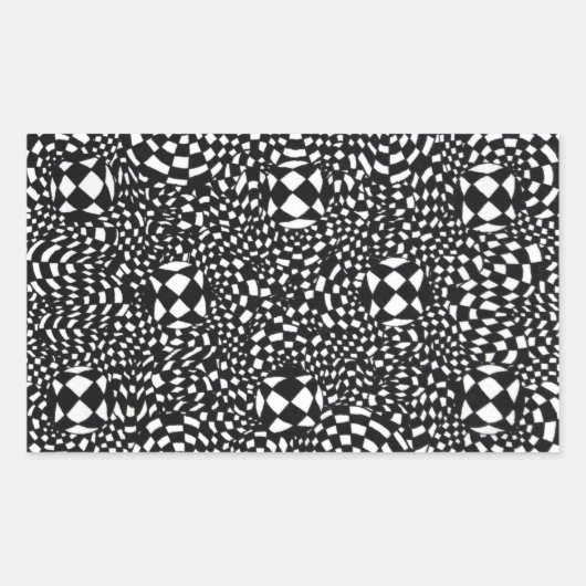 手書きのステッカー 長方形シール (正面)