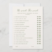 手書きのセージ・グリーン彼は彼女はカードを言った 招待状 (正面)