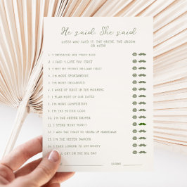 手書きのセージ・グリーン彼は彼女はカードを言った 招待状