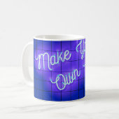 手書きのネオ白熱［赤熱］光を放つン文字が自分の魔法を作る  コーヒーマグカップ (正面左)