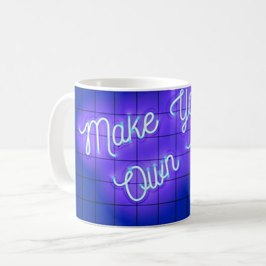 手書きのネオ白熱［赤熱］光を放つン文字が自分の魔法を作る  コーヒーマグカップ (正面左)