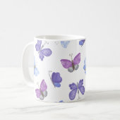 「手書きのハートデザイン | ロマンチお洒落ックな コーヒーマグカップ (正面左)