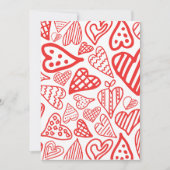 「手書きのハートデザイン | ロマンチお洒落ックな サンキューカード (正面)