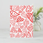 「手書きのハートデザイン | ロマンチお洒落ックな サンキューカード (スタンド正面)