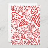 「手書きのハートデザイン | ロマンチお洒落ックな サンキューカード (正面/裏面)