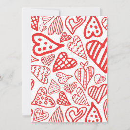 「手書きのハートデザイン | ロマンチお洒落ックな サンキューカード