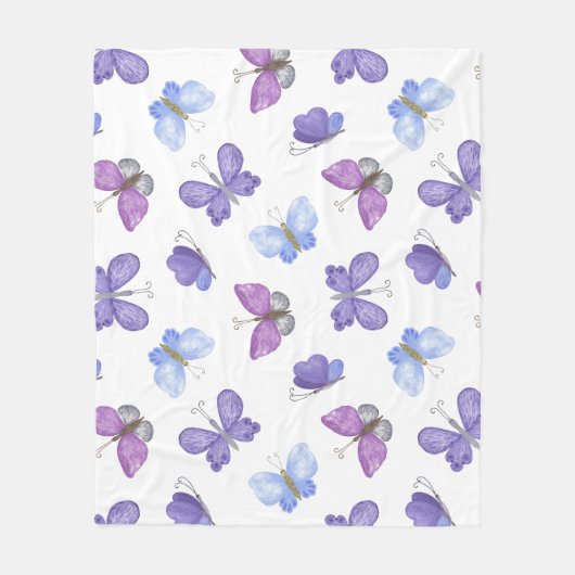 「手書きのハートデザイン | ロマンチお洒落ックな フリースブランケット (正面)