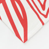 「手書きのハートデザイン | ロマンチお洒落ックな フリースブランケット (角)