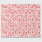 「手書きのハートデザイン | ロマンチお洒落ックな ラッピングペーパー (フラット)