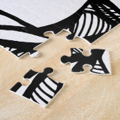 手書きのパズルカラーを自分のカラー、白黒 ジグソーパズル (側面)