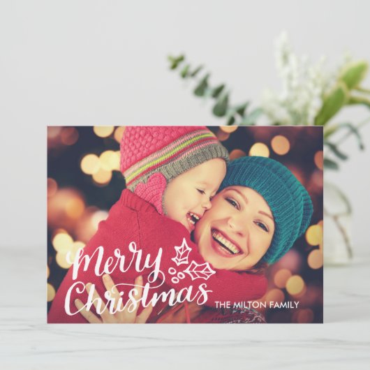 手書きのフルフォトクリスマスカード シーズンカード (スタンド正面)