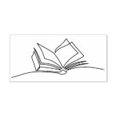 手書きのブックページを開く ラバースタンプ (インプリント)