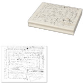 手書きのブフランスのロック ラバースタンプ (押印)