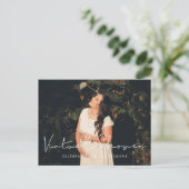 手書きのミニマルなバーチャルベビーシャワー写真 ポストカード (スタンド正面)