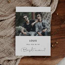 手書きのミニマルな最高の男友達になってくれる？ 招待状