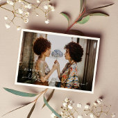 手書きのミニマルメイド・オブ・オーナー(花嫁付き添い人)提案カード 招待状