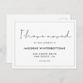 手書きのミニマル発表を移動した 案内ポストカード (正面/裏面)