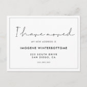 手書きのミニマル発表を移動した 案内ポストカード (正面)