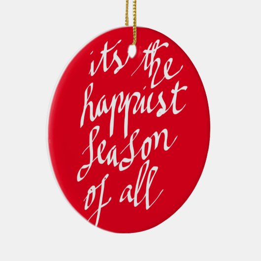 手書きのメリークリスマスの原稿の休日 セラミックオーナメント (右)