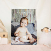 手書きのモダンなベビーシャワーお礼写真 ポストカード