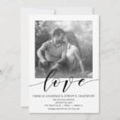 手書きのラブフォトカード | 結婚式招待状 招待状 (正面)