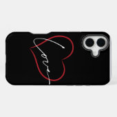 手書きのラブポスター iPhoneケース (裏面横)
