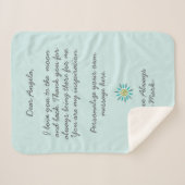 手書きのラブレターまたはメッセカスタムージ  シェルパブランケット (正面(横))