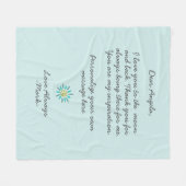 手書きのラブレターまたはメッセカスタムージ フリースブランケット (正面(横))