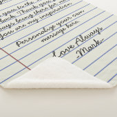 手書きのラブレターまたはメッセージのカスタム シェルパブランケット (3/4)