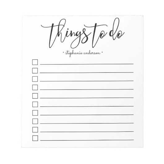 手書きの仕事パーソナライズされた ノートパッド (正面)