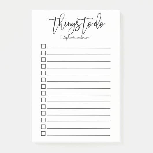 手書きの仕事パーソナライズされた ポストイット (正面)