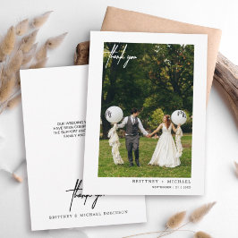 手書きの写モダン真 サンキューカード