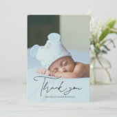 手書きの写真ベビーシャワーありがとう サンキューカード (スタンド正面)