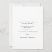 手書きの写真ベビーシャワーありがとう サンキューカード (裏面)