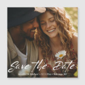 手書きの写真ミニマル磁石の日付を保存 (正面)