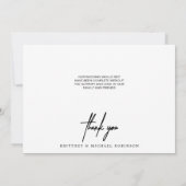 手書きの写真モダンコラージュの森の緑 サンキューカード (裏面)