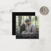 手書きの写真結婚ありがとう ノートカード (正面/裏面インサイチュ)