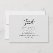 手書きの写真結婚ありがとう ノートカード (裏面)