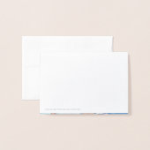 手書きの冬の雪片 | クリスマス 箔カード (裏面封筒付き)