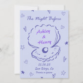 手書きの前夜の食事会 招待状 (正面)