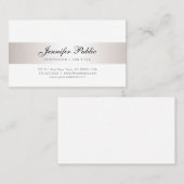 手書きの原稿のエレガントでフェイクな銀製の書道 名刺 (正面/裏面)