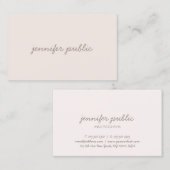 手書きの原稿のエレガントなシンプルなテンプレートのモダン 名刺 (正面/裏面)