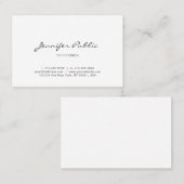 手書きの原稿のモダンでエレガントな最小主義の平野 名刺 (正面/裏面)