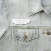 手書きの原稿の名前のエレガントなテンプレートのモダン 名札 (インサイチュ)