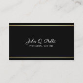 手書きの原稿の書道エレガントなB&Wのデザイン 名刺 (正面)