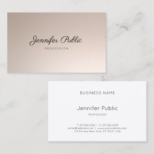 手書きの原稿の美容師の美しいのヘアーサロン 名刺 (正面/裏面)