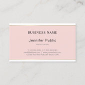 手書きの原稿の赤面のピンクの金ゴールドの平野のトレンディー 名刺 (裏面)