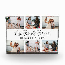 手書きの友最高の人6枚の写真ブロック。