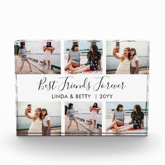 手書きの友最高の人6枚の写真ブロック。 フォトブロック (正面)